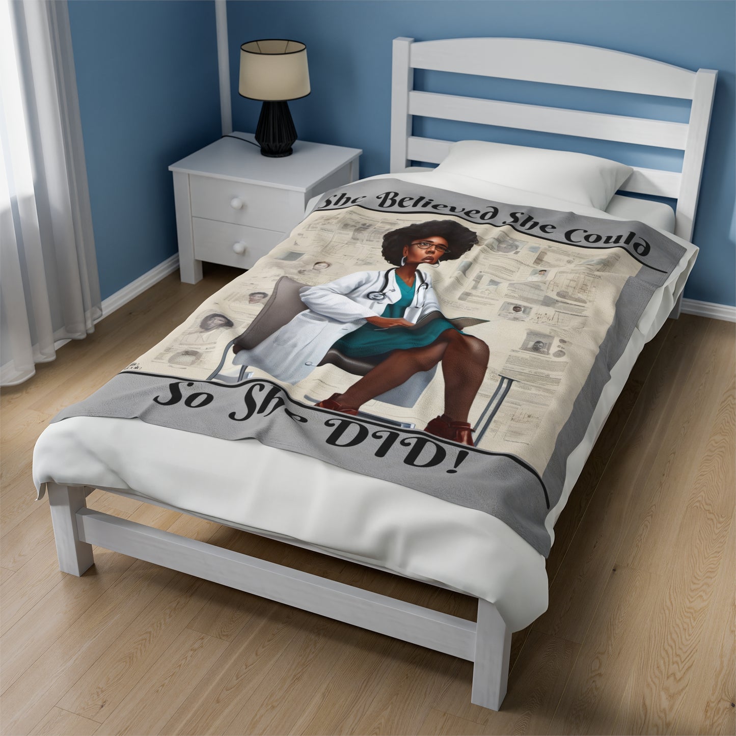 "She DID" Plush Blanket