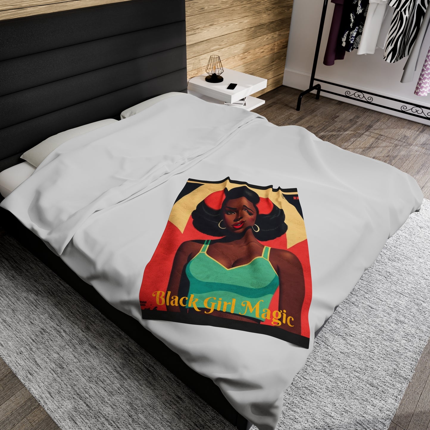 "Black Girl Magic" Plush Blanket
