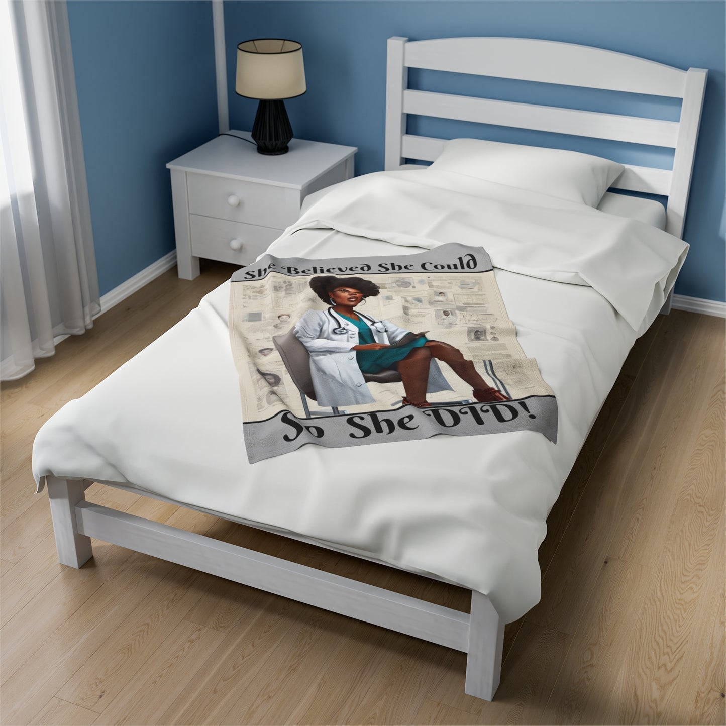 "She DID" Plush Blanket