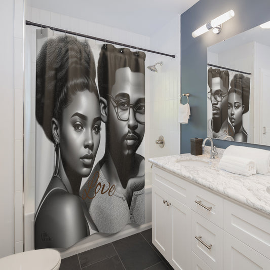 "Black Dreams" Shower Curtains