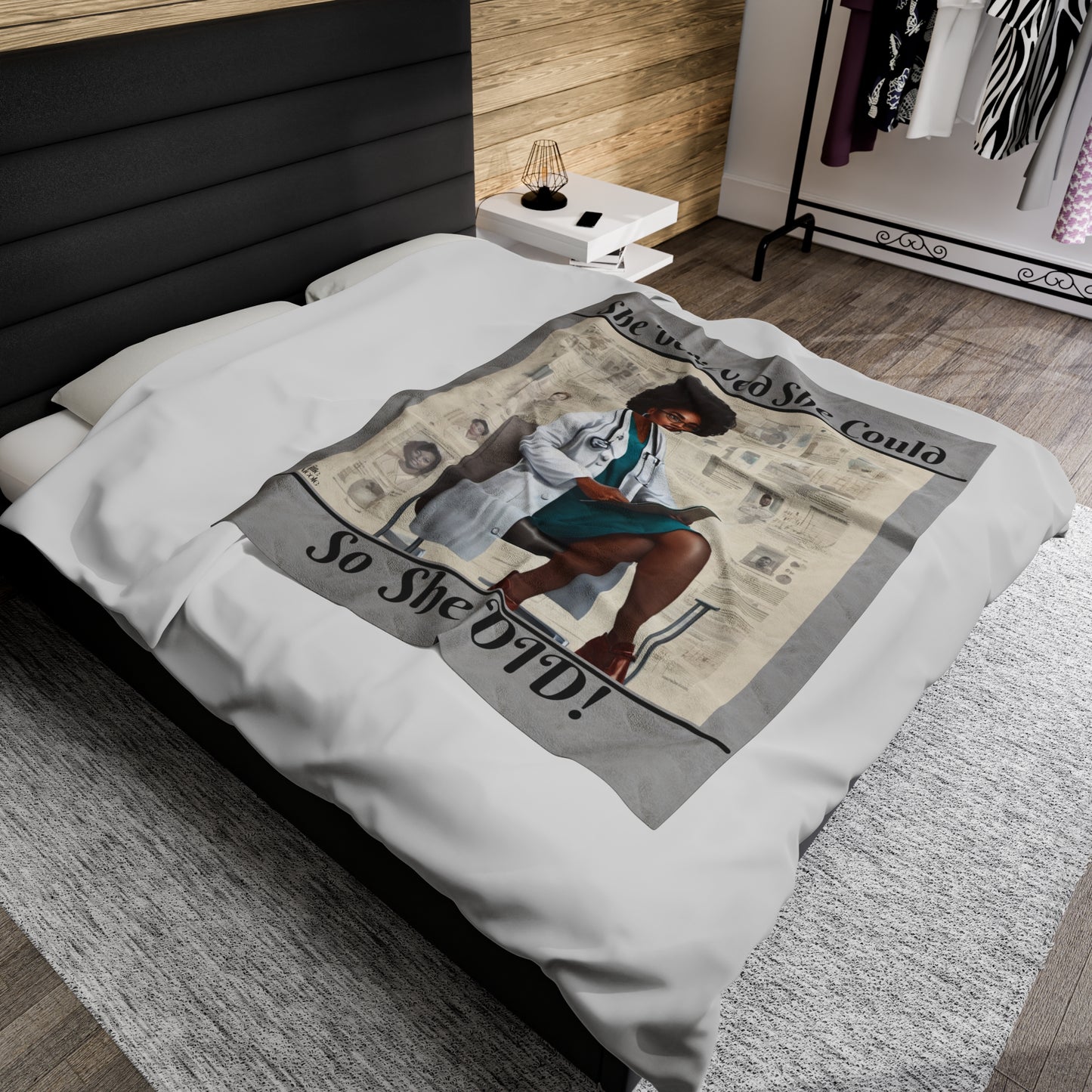"She DID" Plush Blanket