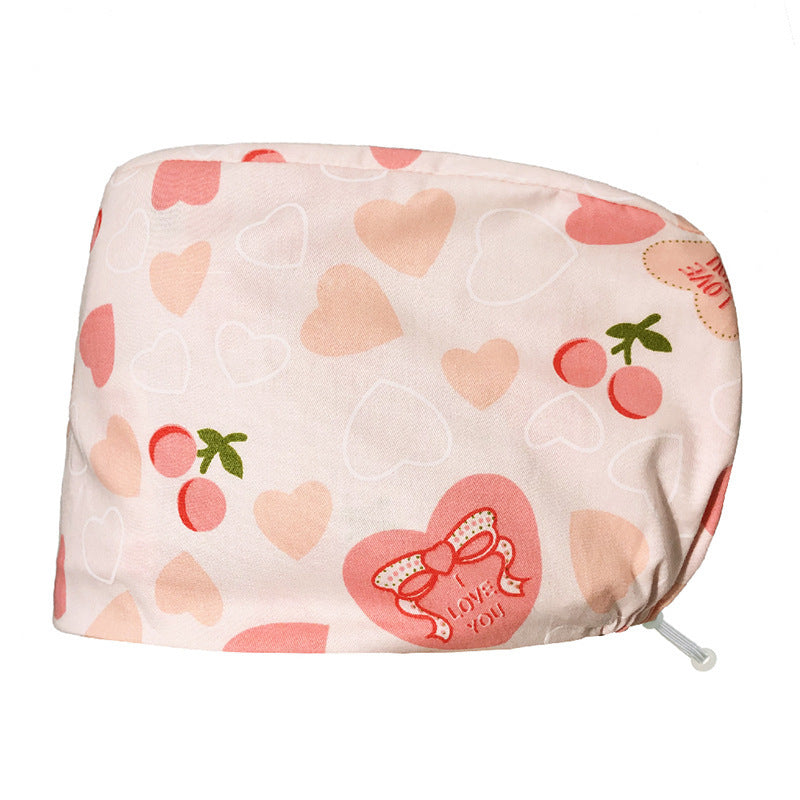 Printed Operating Room Hat Nurse Bead Caps Female Doctor's Cap Stomatology Department Plus Clinch Cap ICU Nurse Hat
