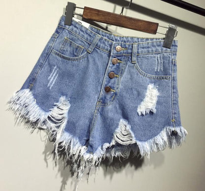 Casual Summer High-Waist Denim Shorts