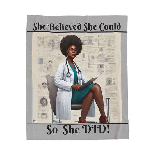 "She DID" Plush Blanket