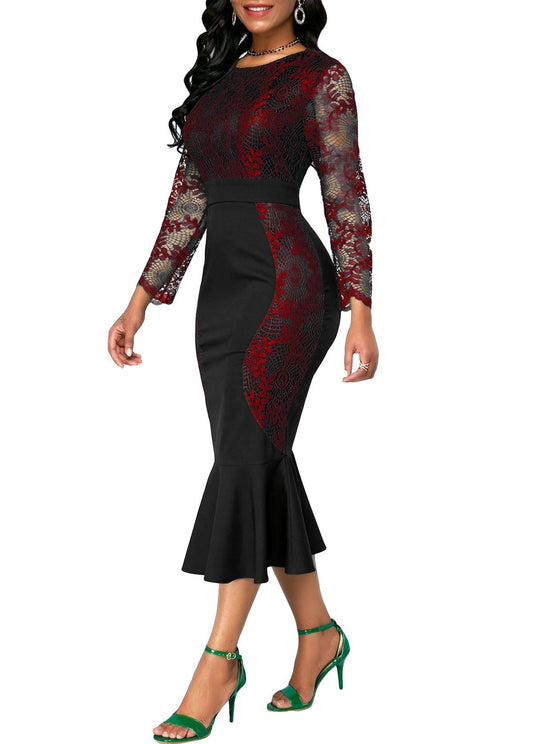 Plus-Size Bodycon Office Dress