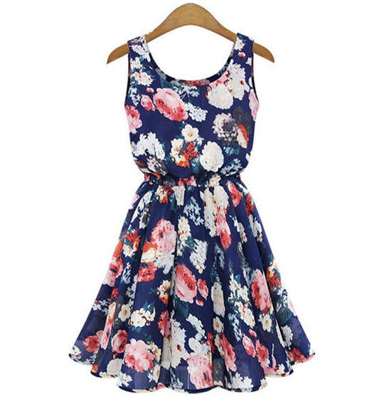 Plus Size Sleeveless Chiffon Dress