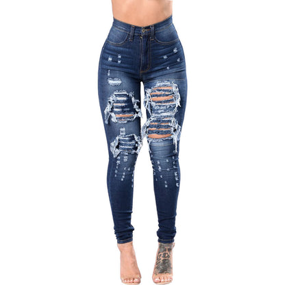 Sleek and Edgy Ripped Skinny Jeans