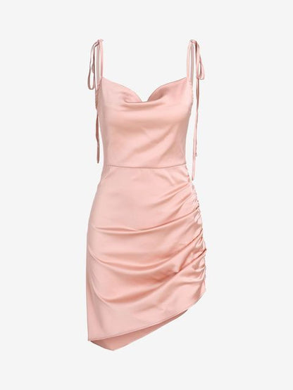 Fashion Ladies Solid Color Dress