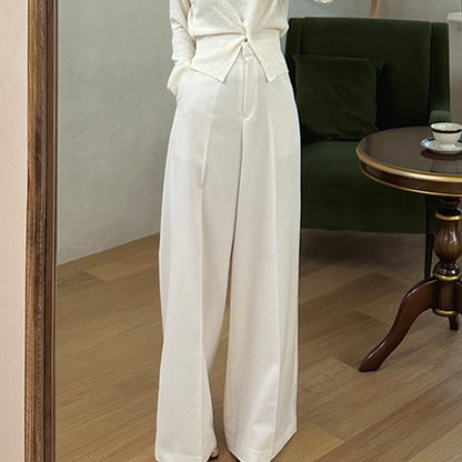 Flowing Wide-Leg Mopping Pants