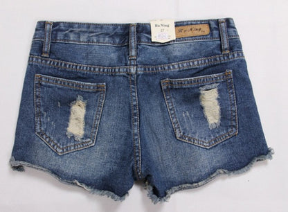 Torn Denim Shorts