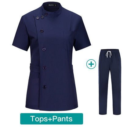 Slim Waist Cotton Nurse Hand Washing Suit Work Clothes