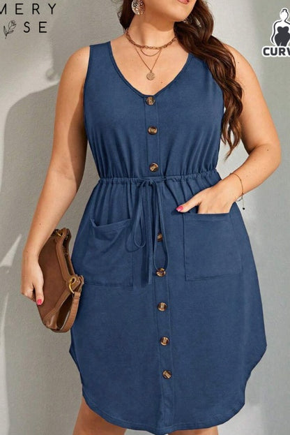 Plus Size Sleeveless Summer Dress