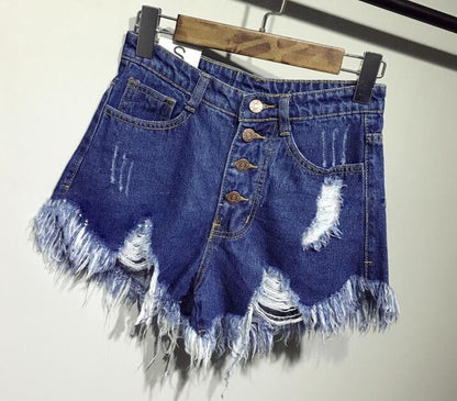 Casual Summer High-Waist Denim Shorts