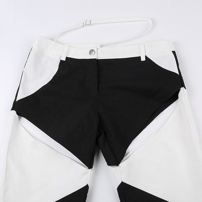 Women's Simple Woven Horn Pants