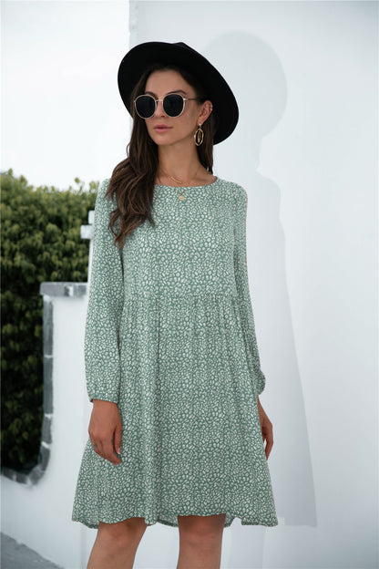 Leopard Print Pocket Ladies Dress