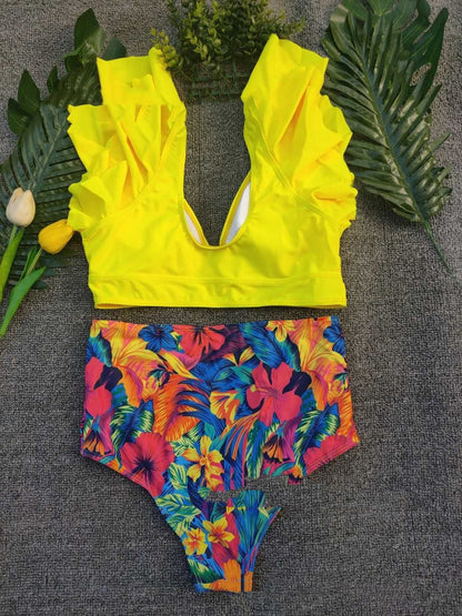 Sexy Printed Split Bikini Swimsuit