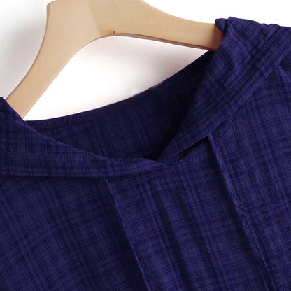 Women's Black Mid-Length Linen Cotton Shirt