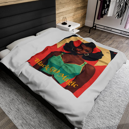 "Black Girl Magic" Plush Blanket