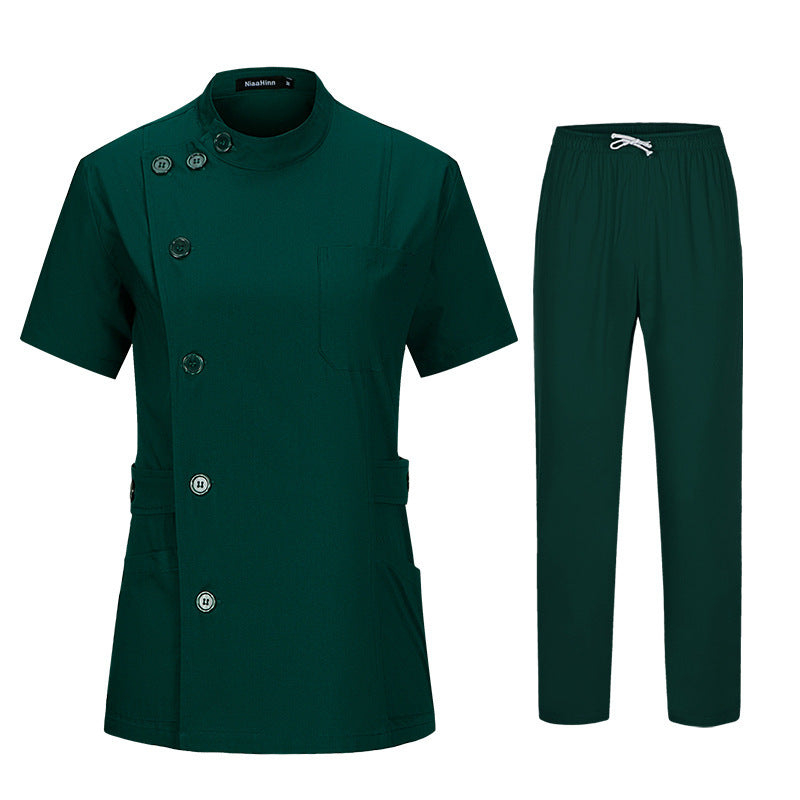 Slim Waist Cotton Nurse Hand Washing Suit Work Clothes