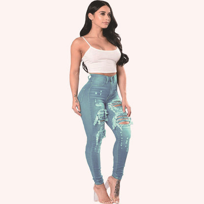 Sleek and Edgy Ripped Skinny Jeans