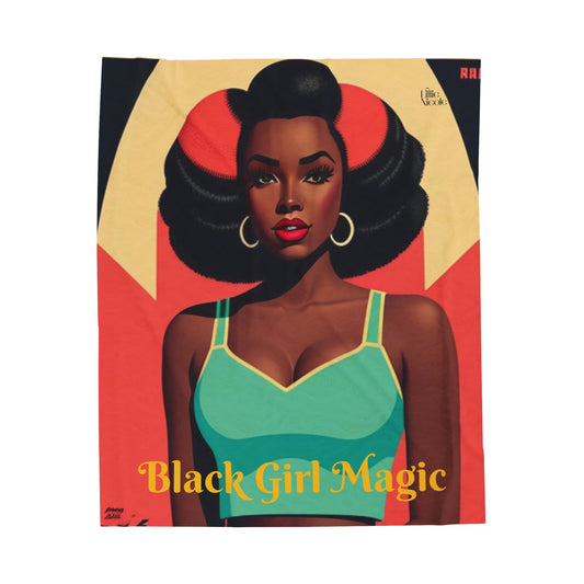 "Black Girl Magic" Plush Blanket