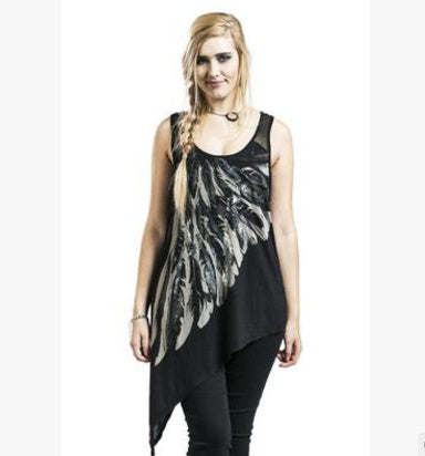 Summer Feather Print Tank Top