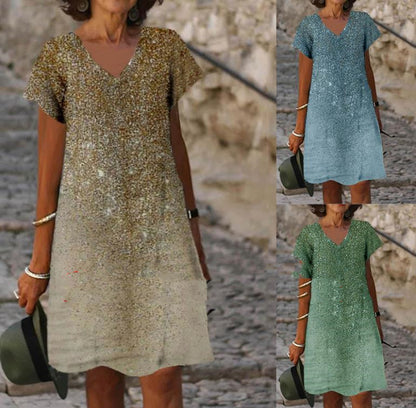 Printed Ladies Ethnic Vintage Dress
