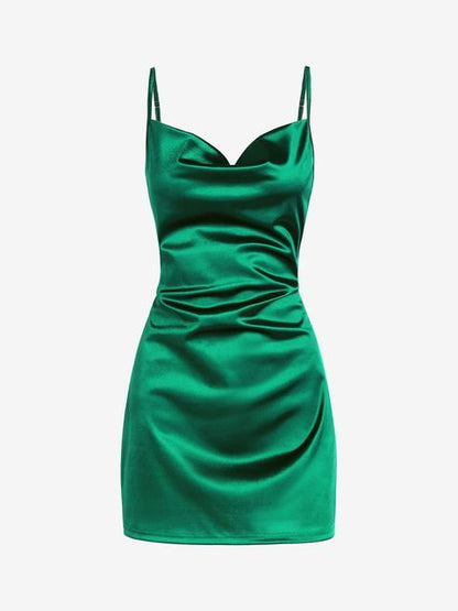 Fashion Ladies Solid Color Dress