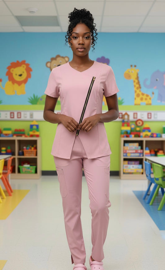 Zipper Love Nurse Scrub Set