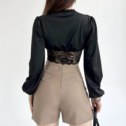 Women's Solid Color Chiffon Shirt