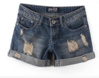 Torn Denim Shorts