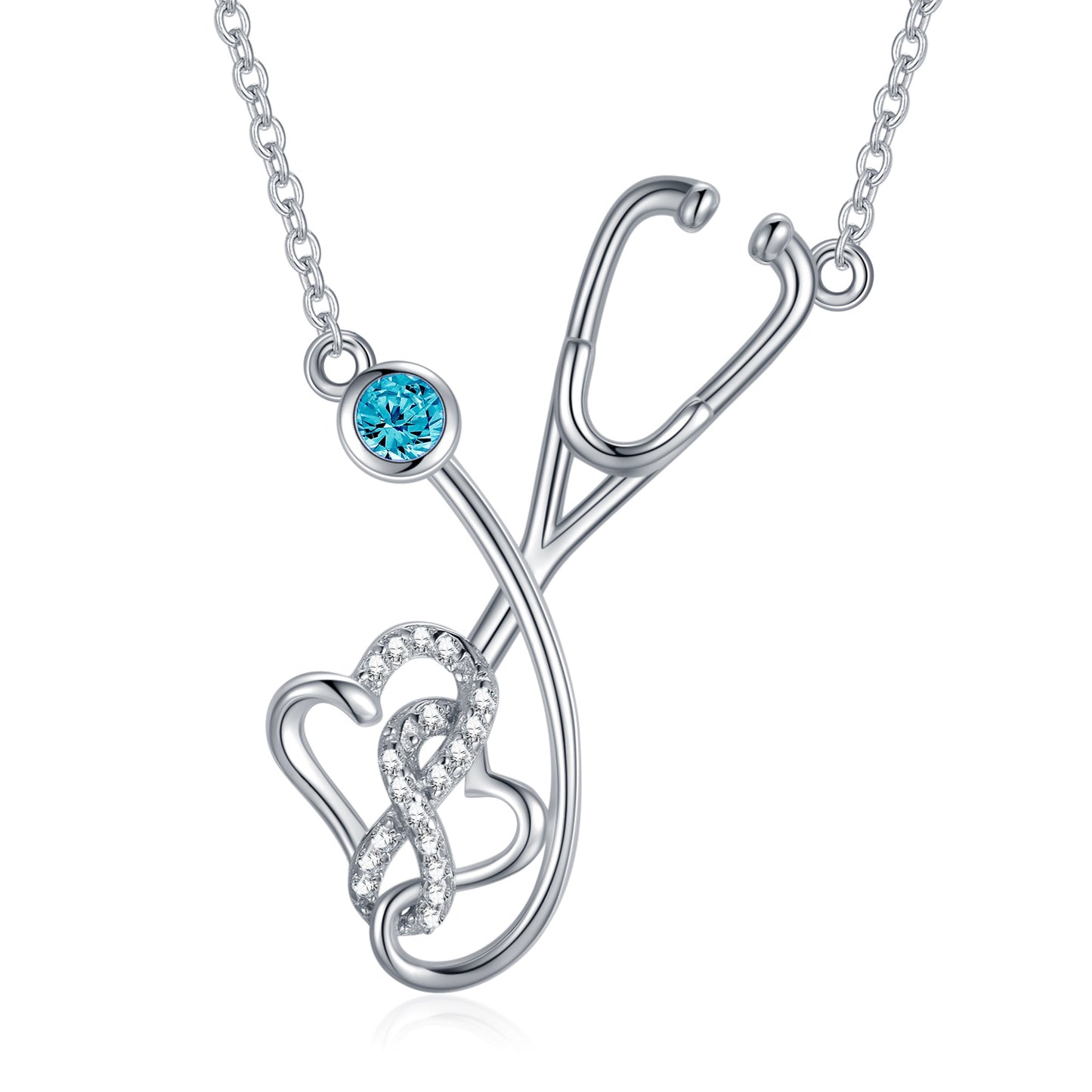 Sterling Silver Stethoscope Necklace
