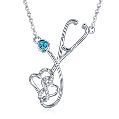 Sterling Silver Stethoscope Necklace