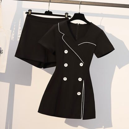 Summer Waist Cover Belly Dress Plus Size Women's Two-Piece Suit