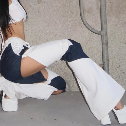Women's Simple Woven Horn Pants
