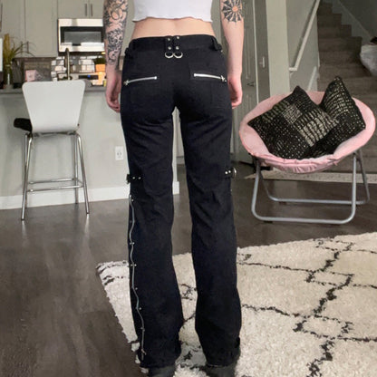 High-Waist Straight-Leg Pants