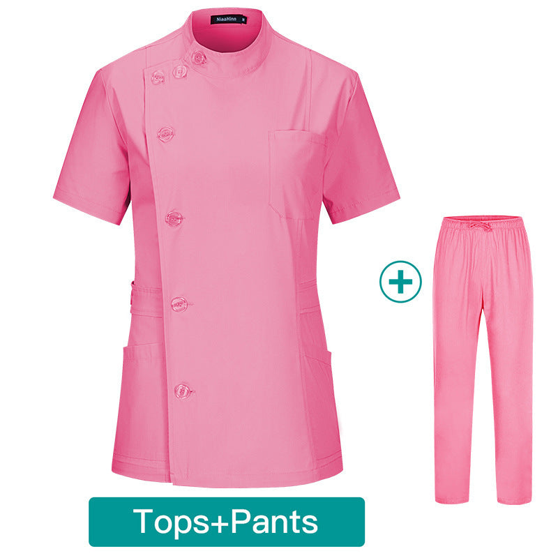 Slim Waist Cotton Nurse Hand Washing Suit Work Clothes