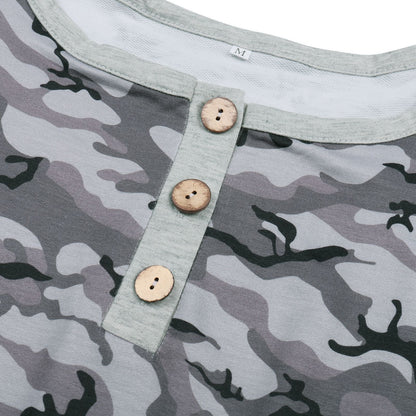 Women's camouflage long-sleeved T-shirt women