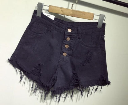 Casual Summer High-Waist Denim Shorts