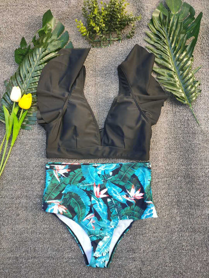 Sexy Printed Split Bikini Swimsuit