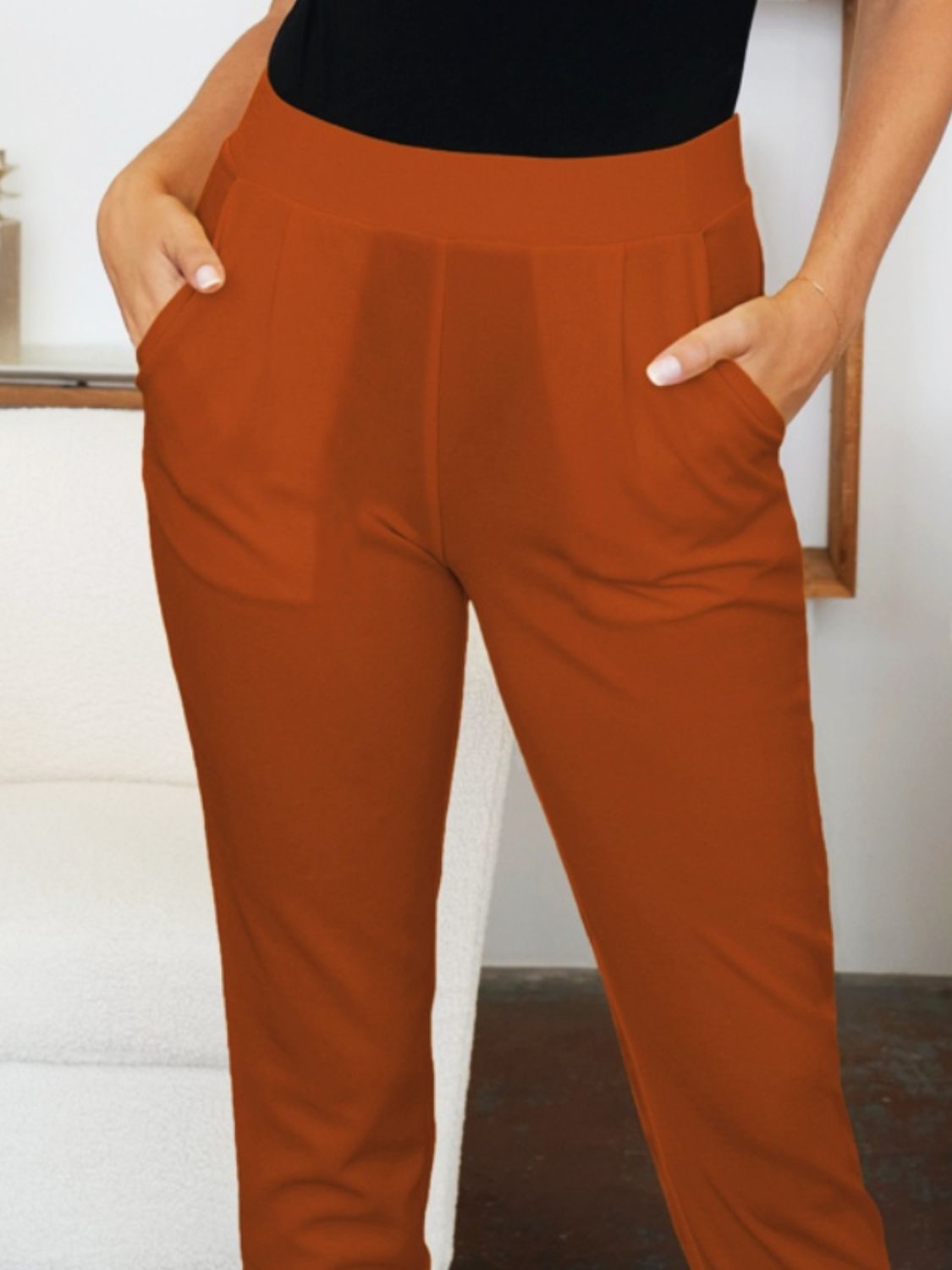 Pocketed High Waist Skinny Pants