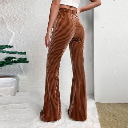 Corduroy Wide-leg Casual Pants