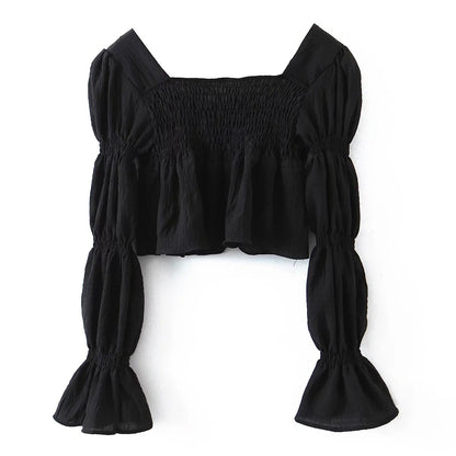 French Ruffled Chiffon Shirt For Women