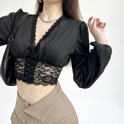 Women's Solid Color Chiffon Shirt