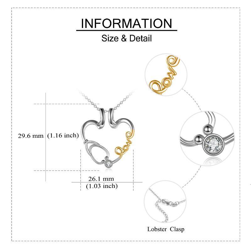 Ring Holder Pendant Necklace Love Nurse Stethoscope Jewelry Gift