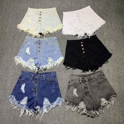Casual Summer High-Waist Denim Shorts