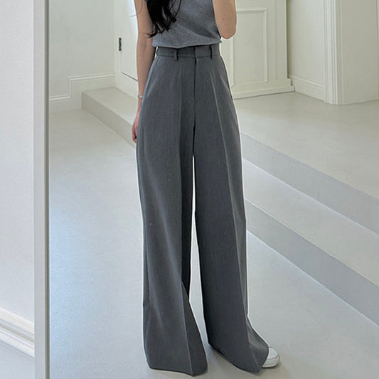Flowing Wide-Leg Mopping Pants