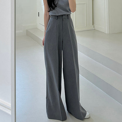 Flowing Wide-Leg Mopping Pants