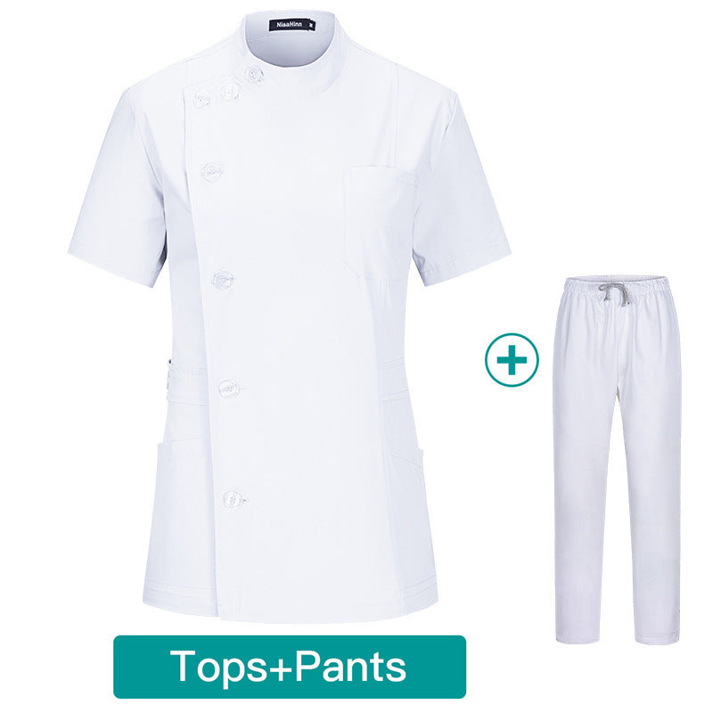 Slim Waist Cotton Nurse Hand Washing Suit Work Clothes