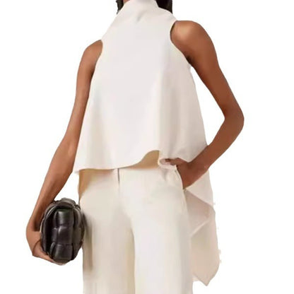 Irregular Hem Sleeveless Top Shirt For Women